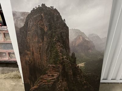 Large Zion National Park Angels Landing Canvas Wall Art Decor - Mountain Landscape Print