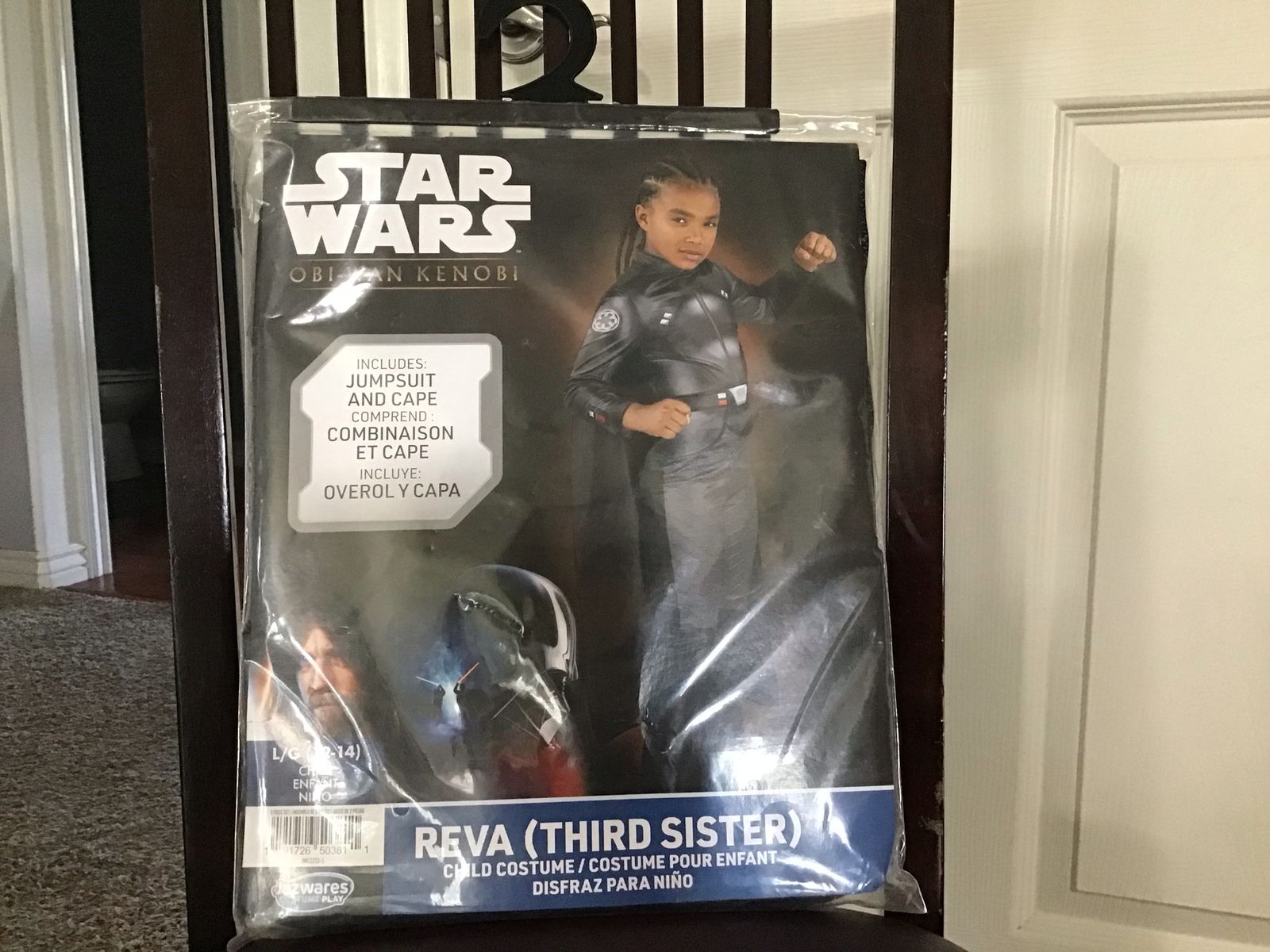 Star Wars Obi-Wan Kenobi Reva (Third Sister) Child Costume - Jumpsuit & Cape, Size Large (12-14)