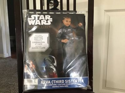 Star Wars Obi-Wan Kenobi Reva (Third Sister) Child Costume - Jumpsuit & Cape, Size Large (12-14)