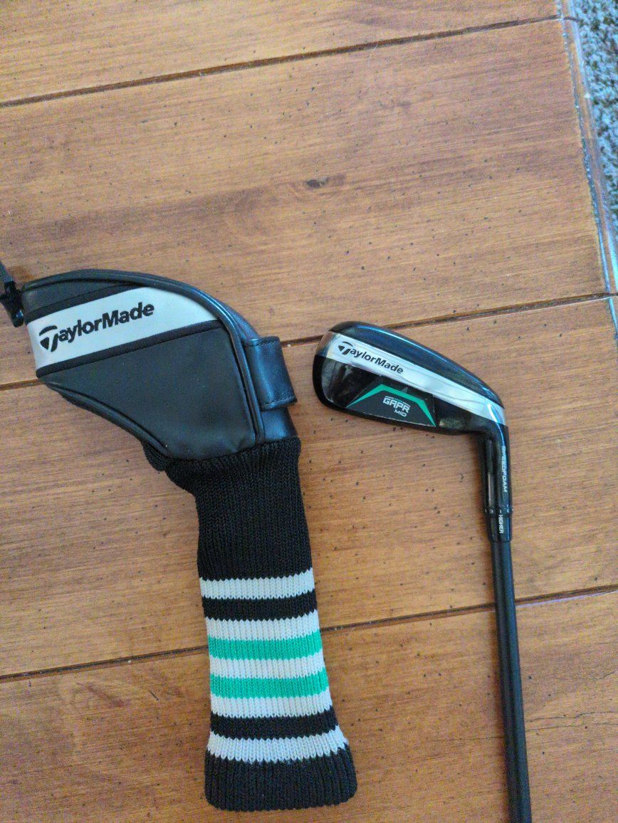 TaylorMade GAPR Mid 4 Hybrid with KBS Hybrid 80 S Shaft and Headcover