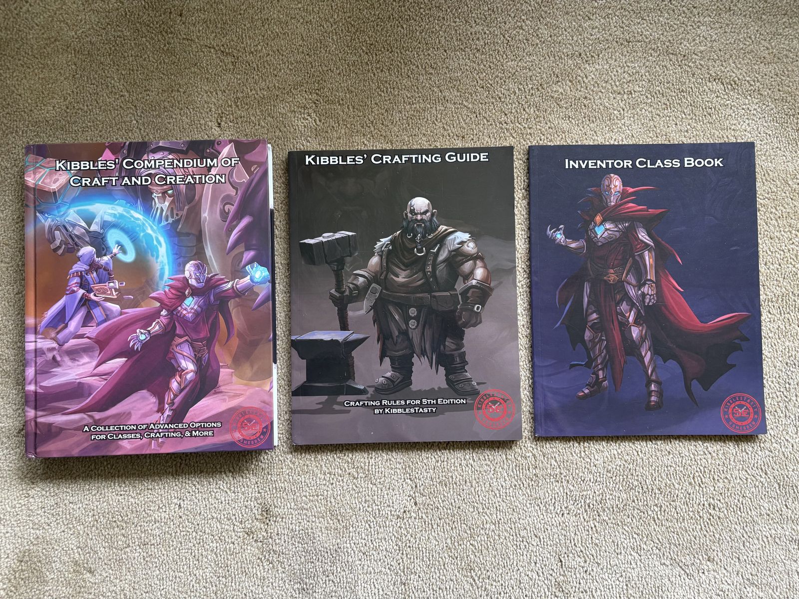 Three KibblesTasty Homebrew D&D Books