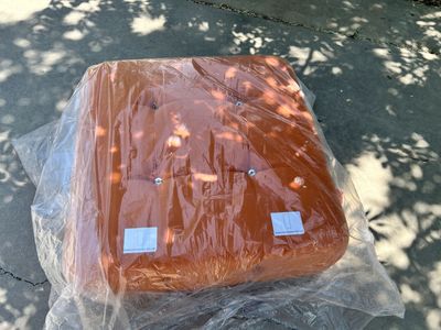Orange sectional/ convertible lounging chair