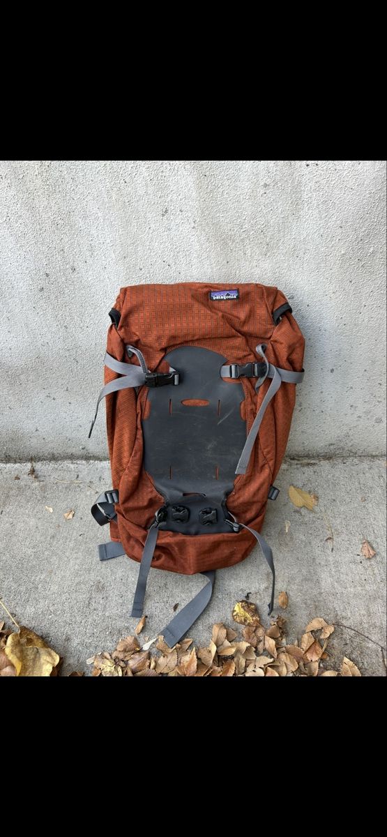 Patagonia Rust Orange Technical Backpack with Gear Straps