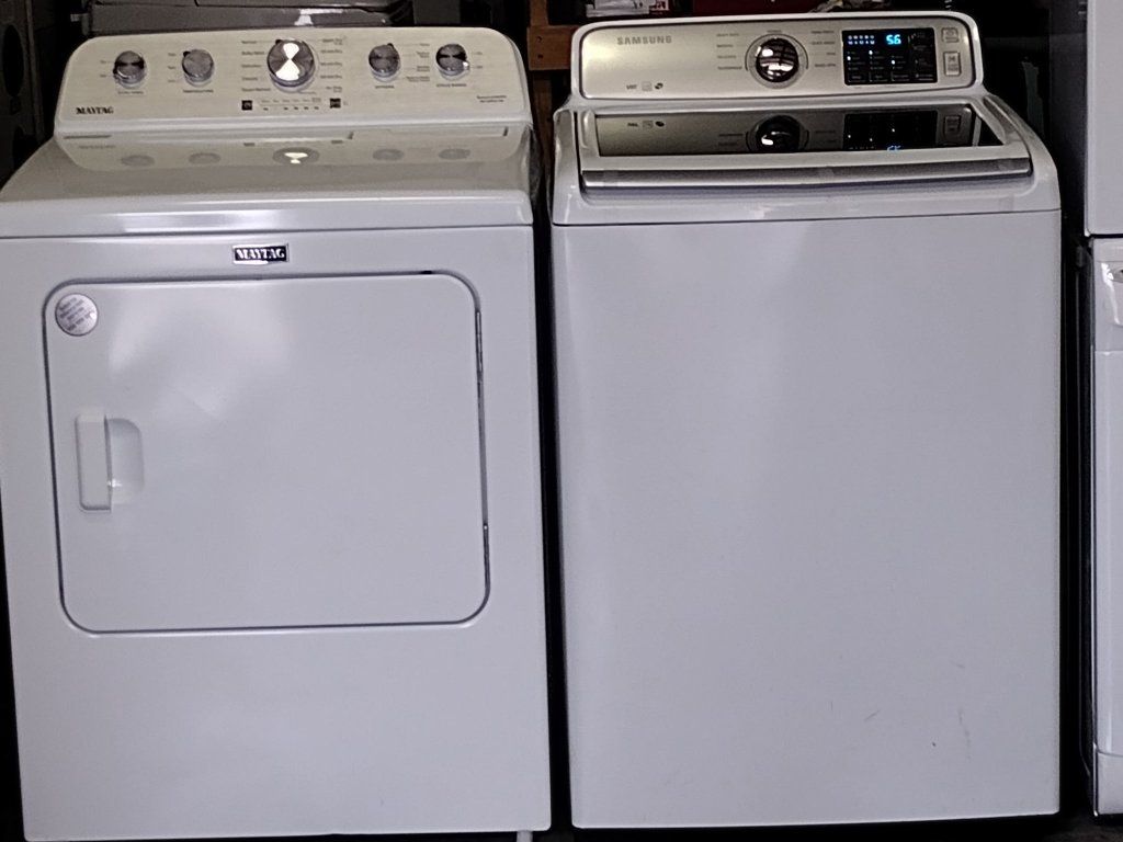 Samsung Washer and Maytag Electric Steam Dryer