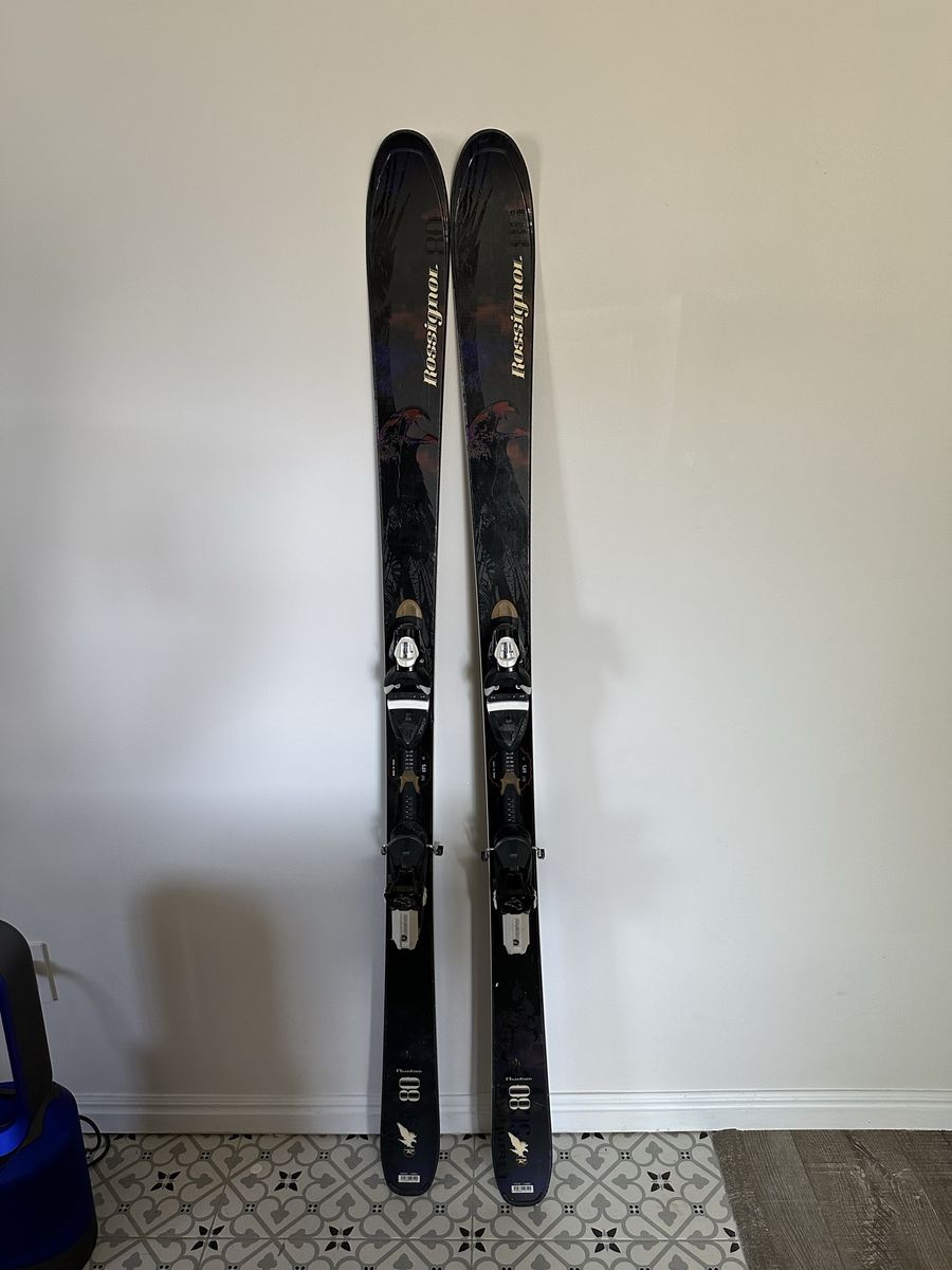 175 in Rossignol Phantom 80 skis with demo bindings