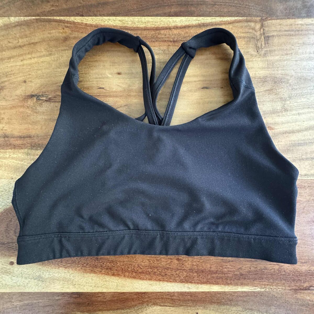 OLD NAVY Racer Back Pullover Go-Dry Sports Bra - Medium - Black - Medium Support