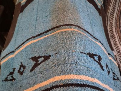 Weaver Leather Western Saddle Pad Turquoise Blue Navajo Woven Fleece Bottom