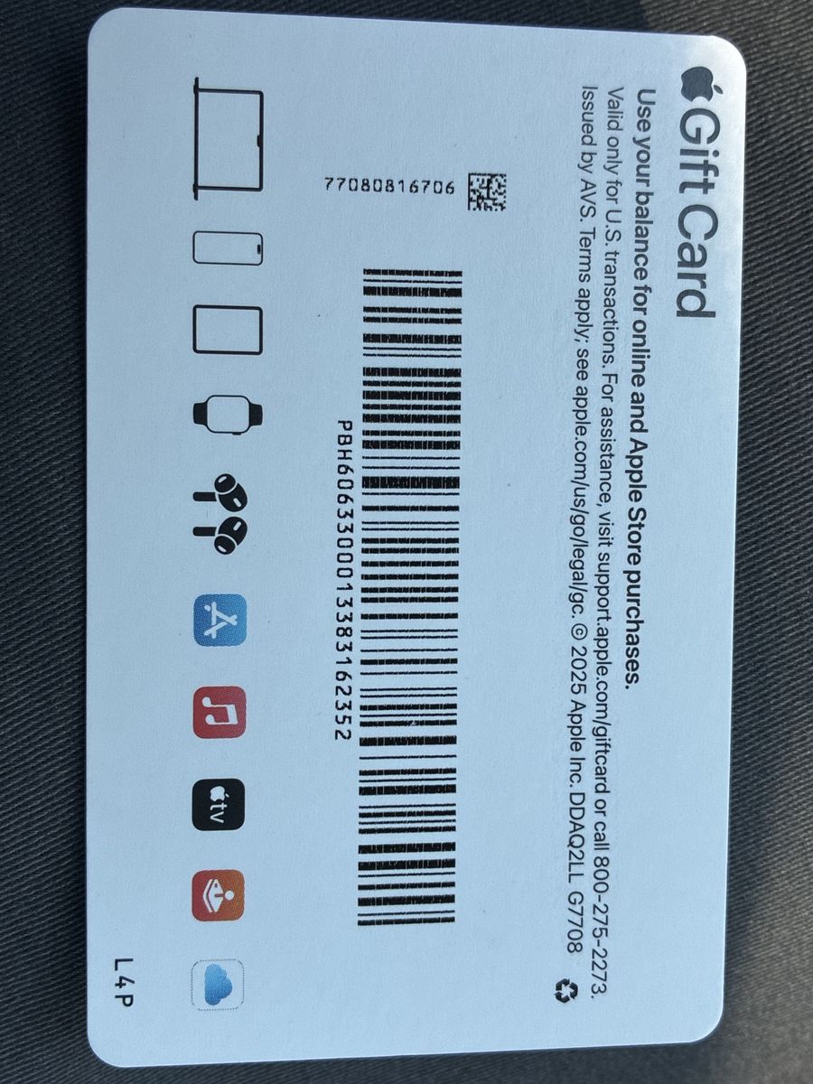 Apple gift card
