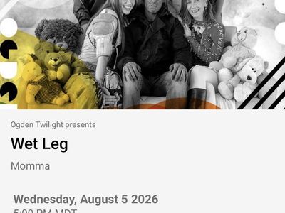 2 Tickets to Wet Leg with Momma at Ogden Amphitheater (August 5)