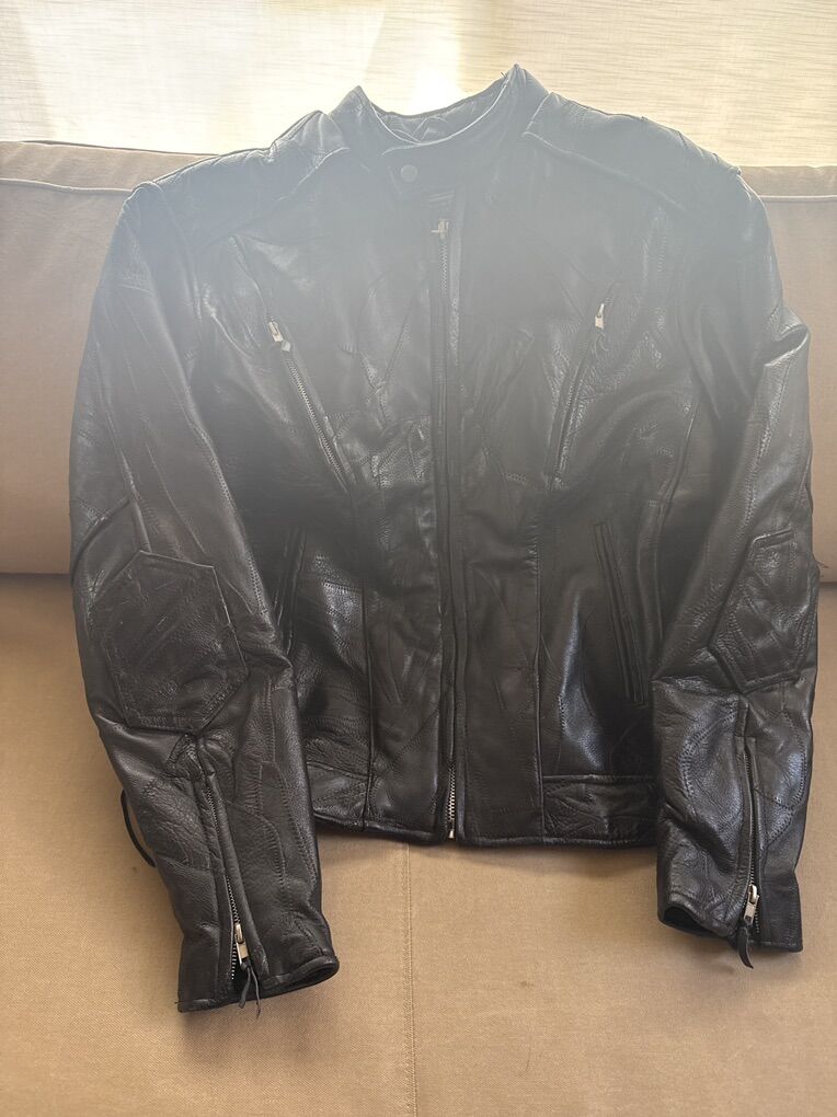 Mens (L) Leather Riding Jacket
