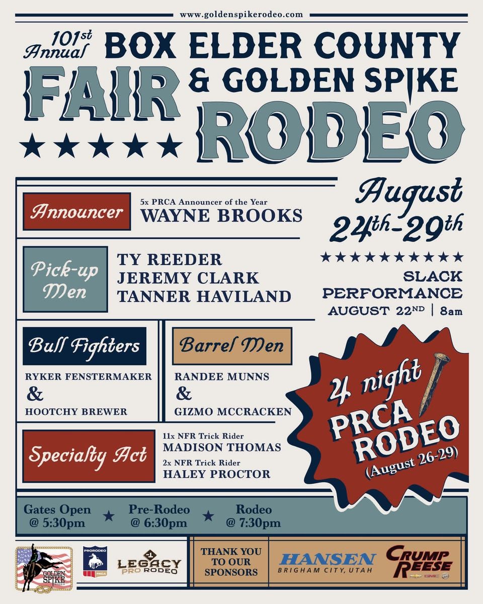 Golden Spike Rodeo and Box Elder County Fair Tickets