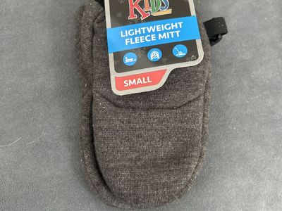 Kinco Kids Lightweight Fleece Mittens - Dark Gray, Size Small