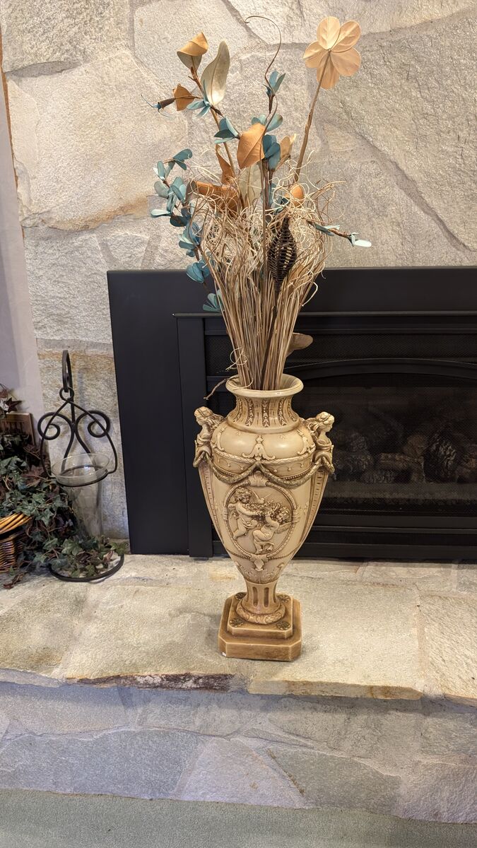 Tall pottery vase