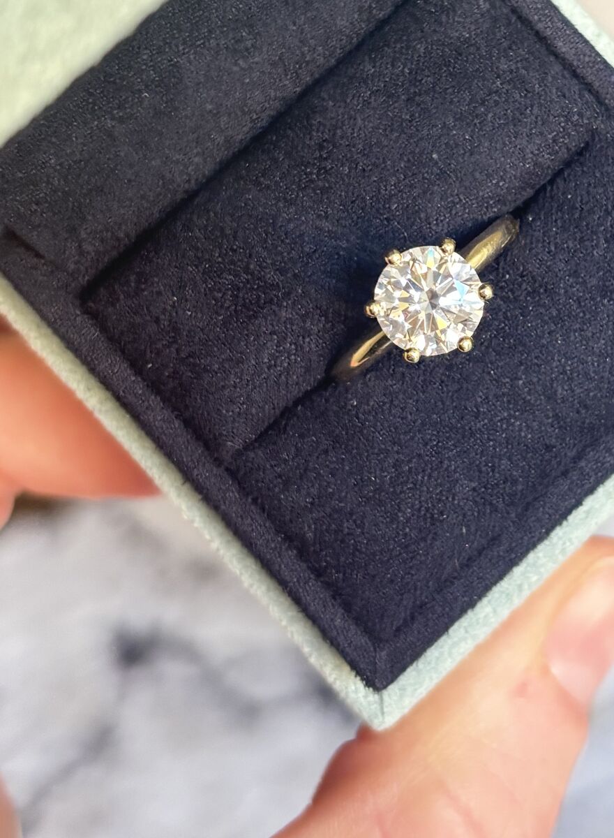 Stunning 2.08ct Lab Grown Diamond Ring- 14K Gold- Size 7