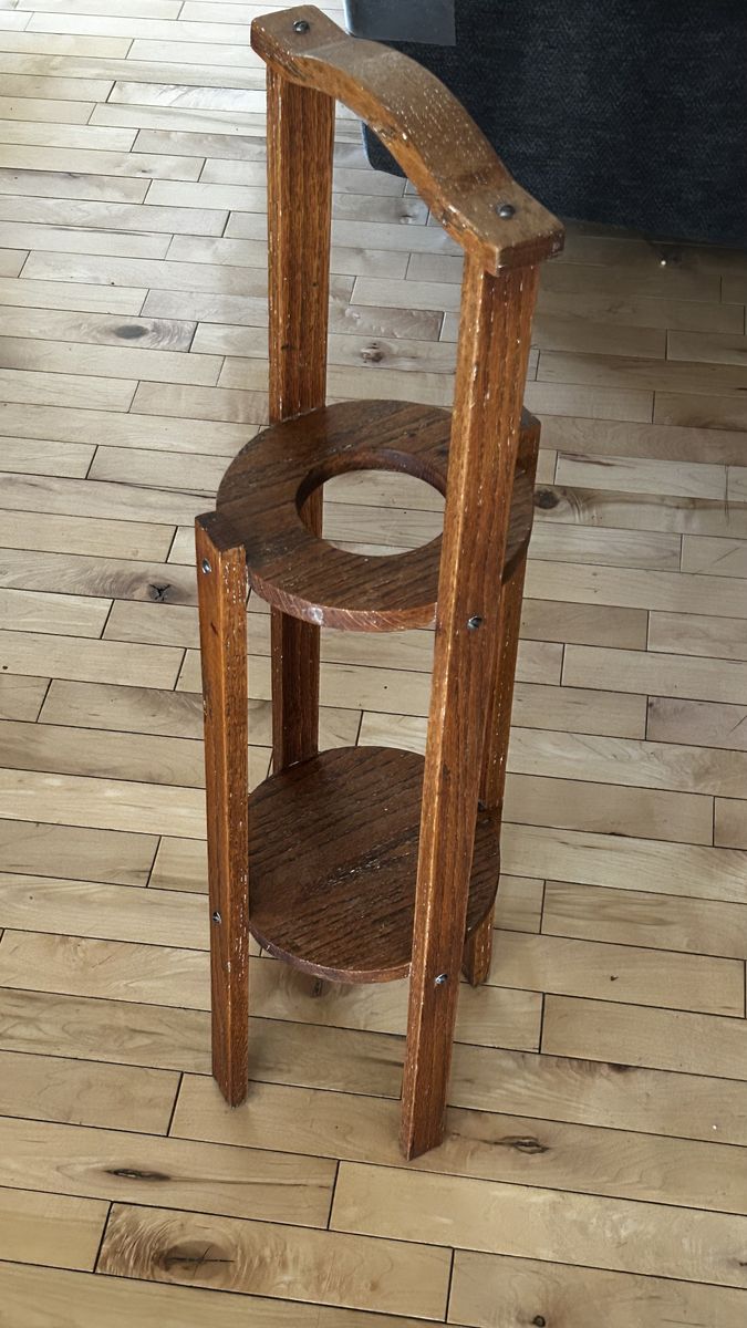 Vintage Wood Plant Ashtray Smoke Stand