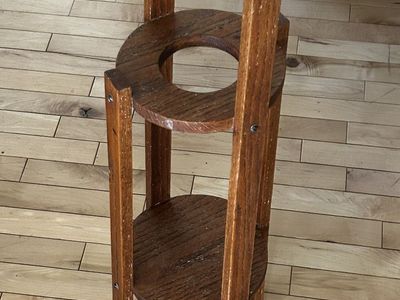 Vintage Wood Plant Ashtray Smoke Stand