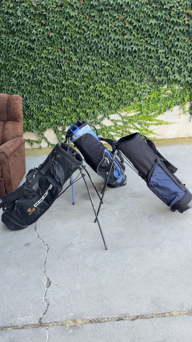 Cobra, Callaway or like new blk blue golf bag with stand