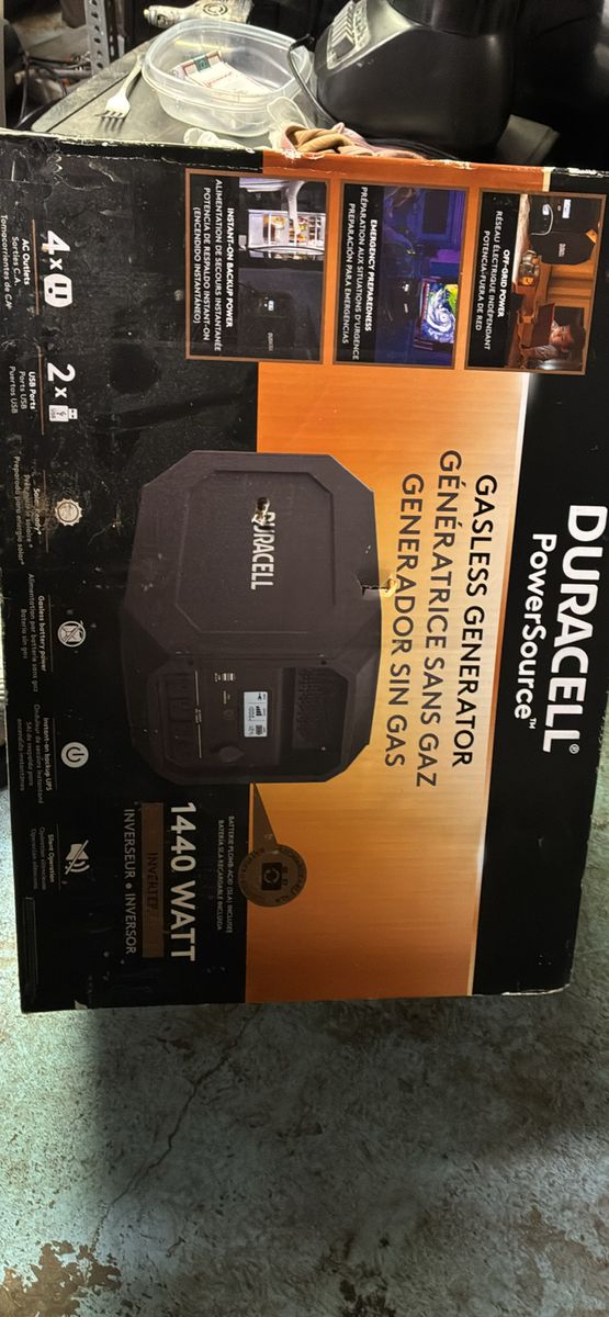 Duracell power source gasless 1440 watt generator