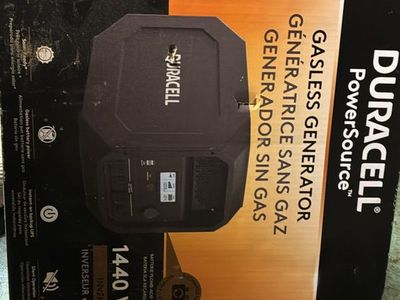 Duracell power source gasless 1440 watt generator