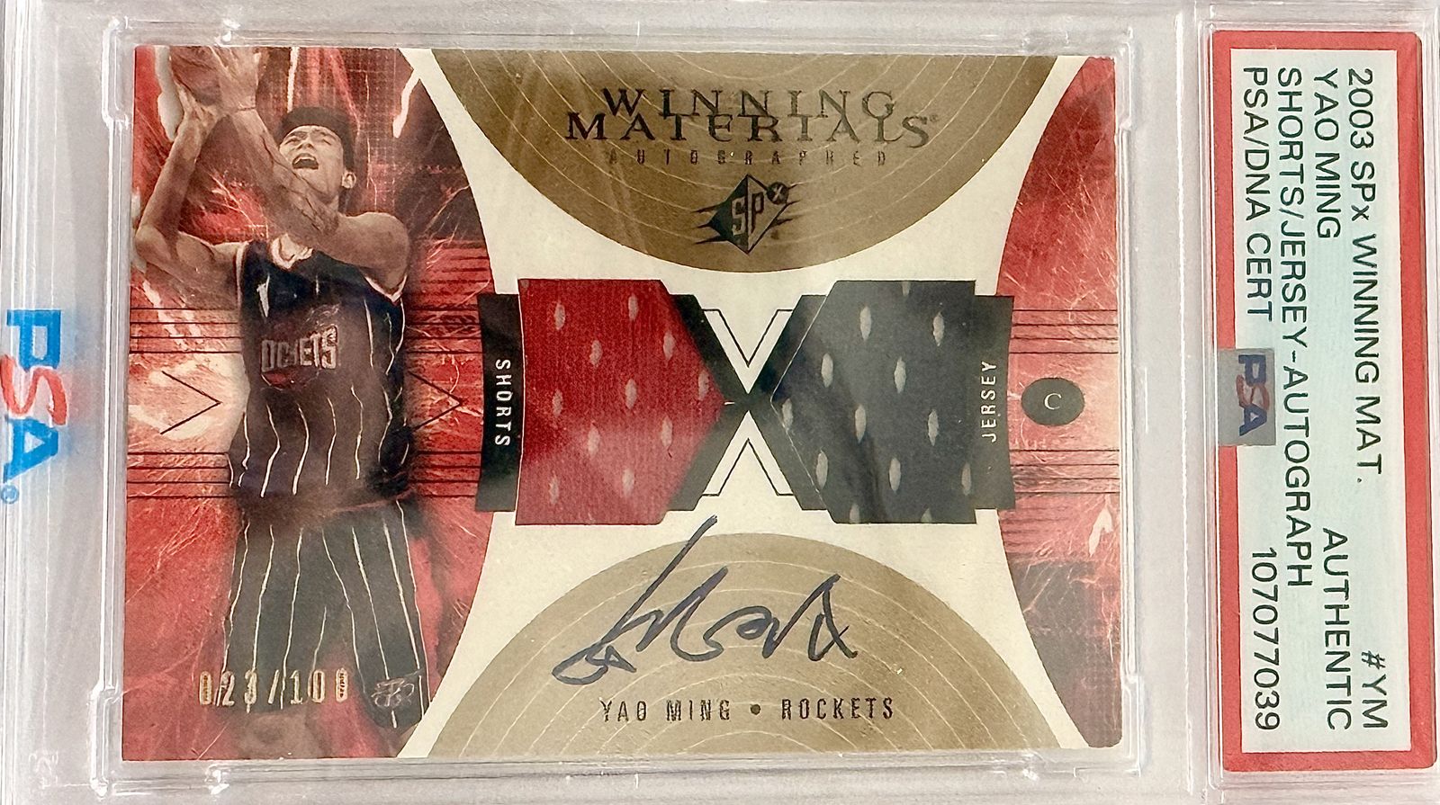 2003 SPX Winning Materials Yao Ming Jersey/Auto