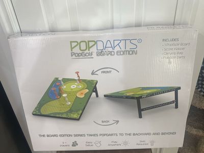PopDarts PopGolf Board Edition Outdoor Game Set - Includes Board, Darts & Carrying Bag