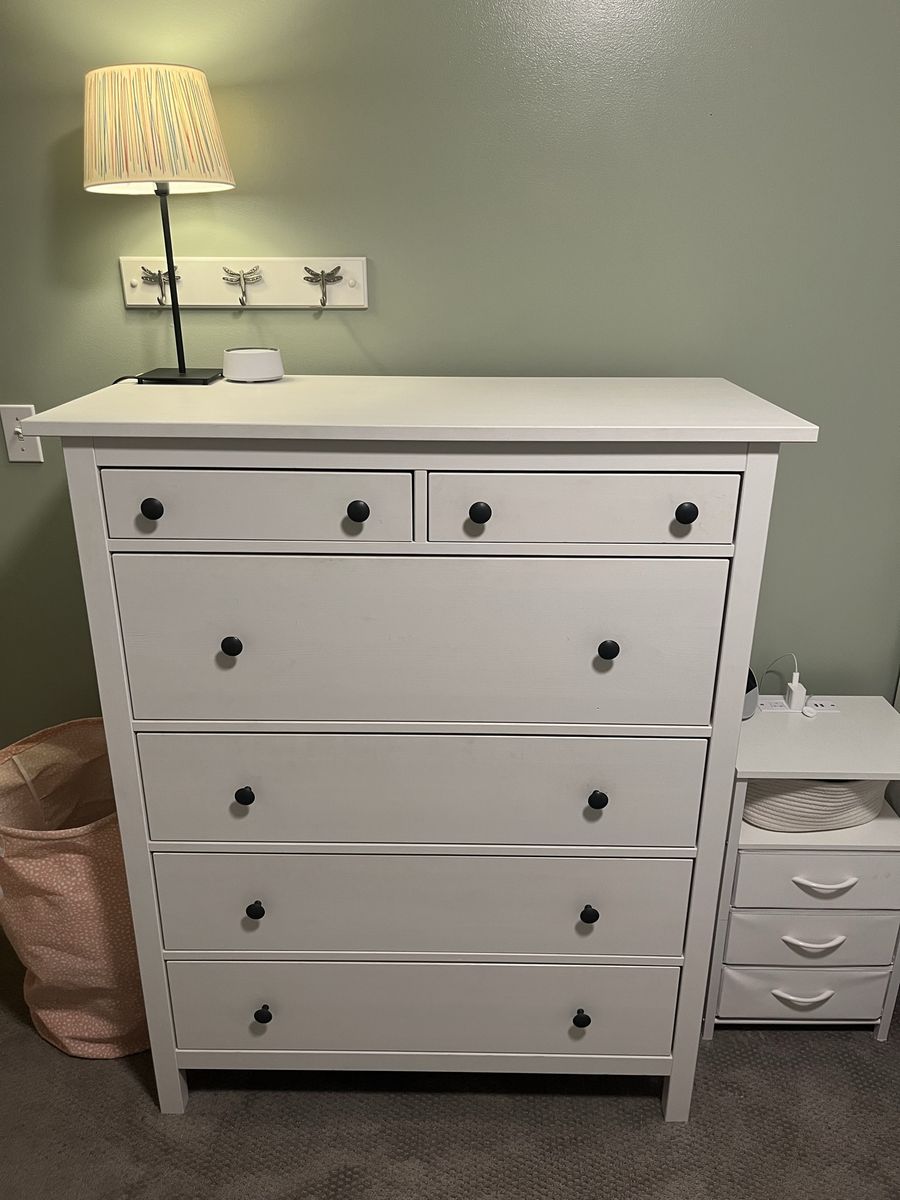 IKEA Hemnes White Wood 6-Drawer Chest Dresser Storage Bedroom Furniture