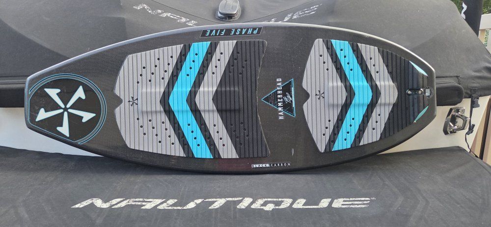 Phase Five Hammerhead 55" Black Carbon Wakesurf Board Drew Danielo Pro Model