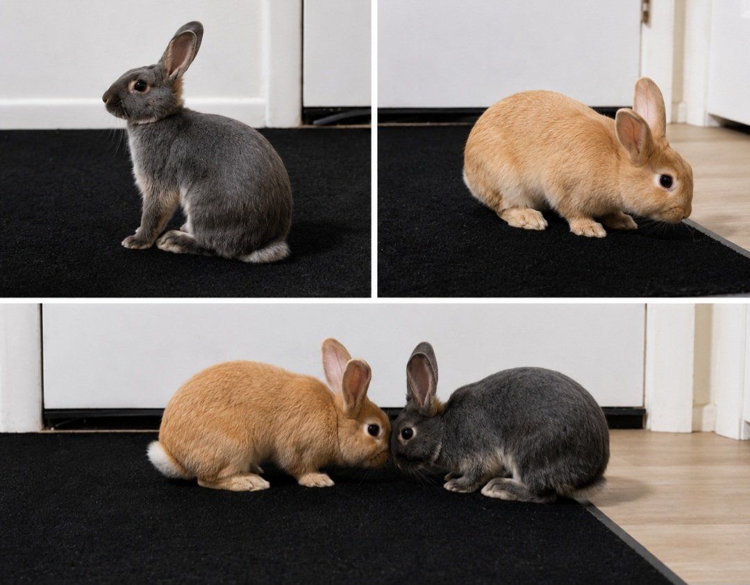 Rabbits and hutch