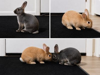 Rabbits and hutch