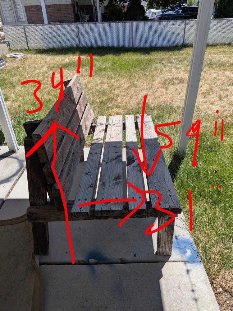 wooden bench