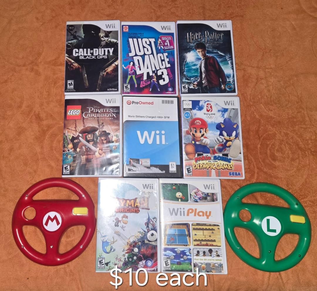 Nintendo Wii games $10 each including Mario Strikers Charged! trades considered!