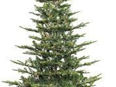Puleo International 7.5ft Pre-Lit Aspen Fir Artificial Christmas Tree with 700 Clear Lights #97696