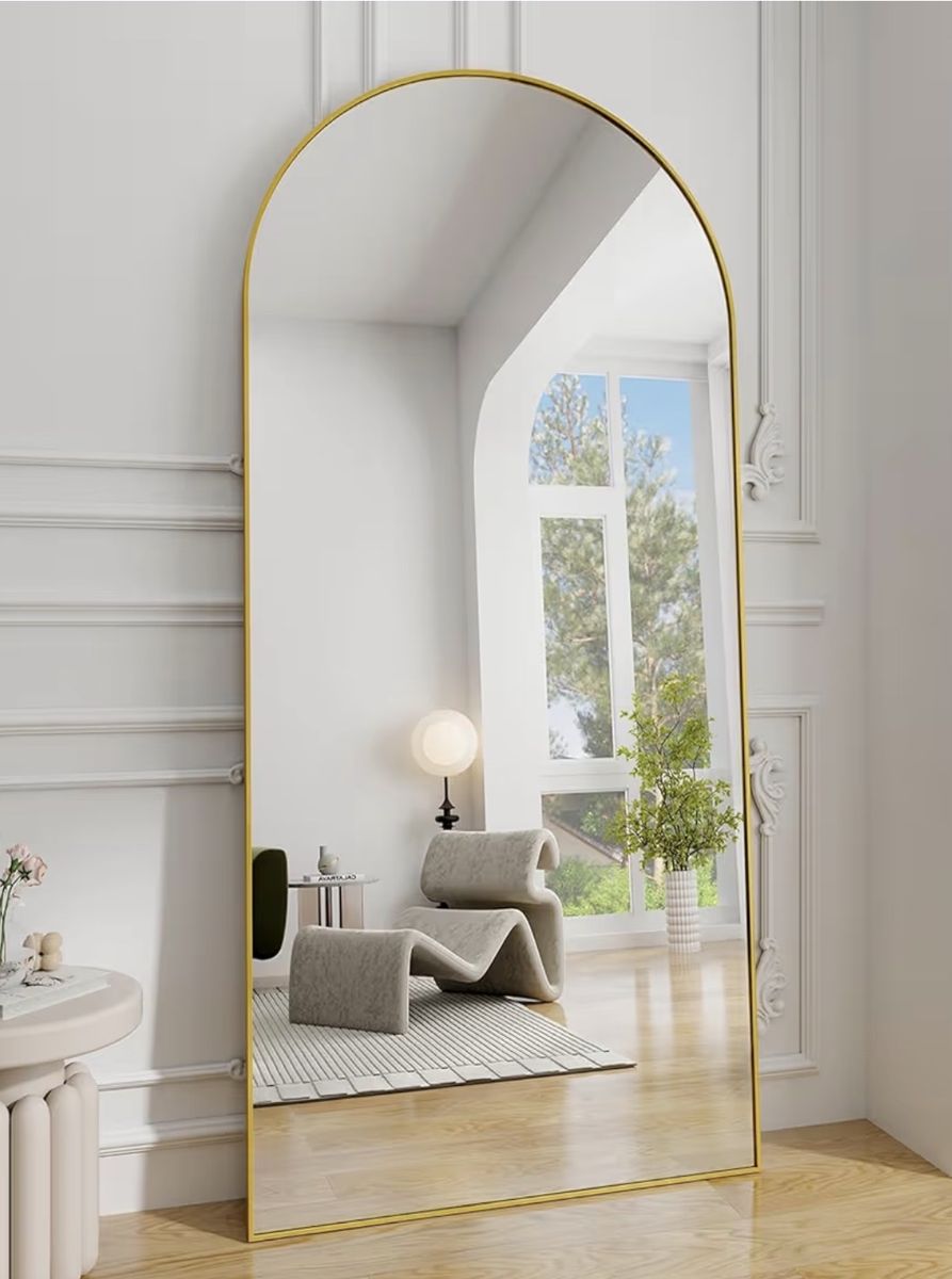 Brand new! 30"x71" Arched Full Length Mirror, Gold