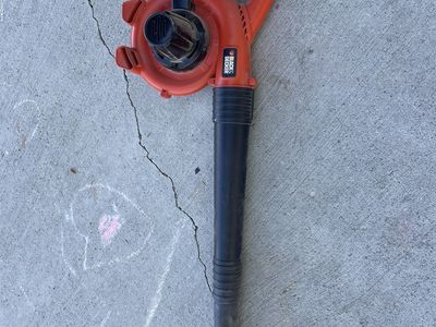 BLACK+DECKER LSW221 20V MAX Lithium-Ion Cordless Electric Leaf Blower, Orange/Black