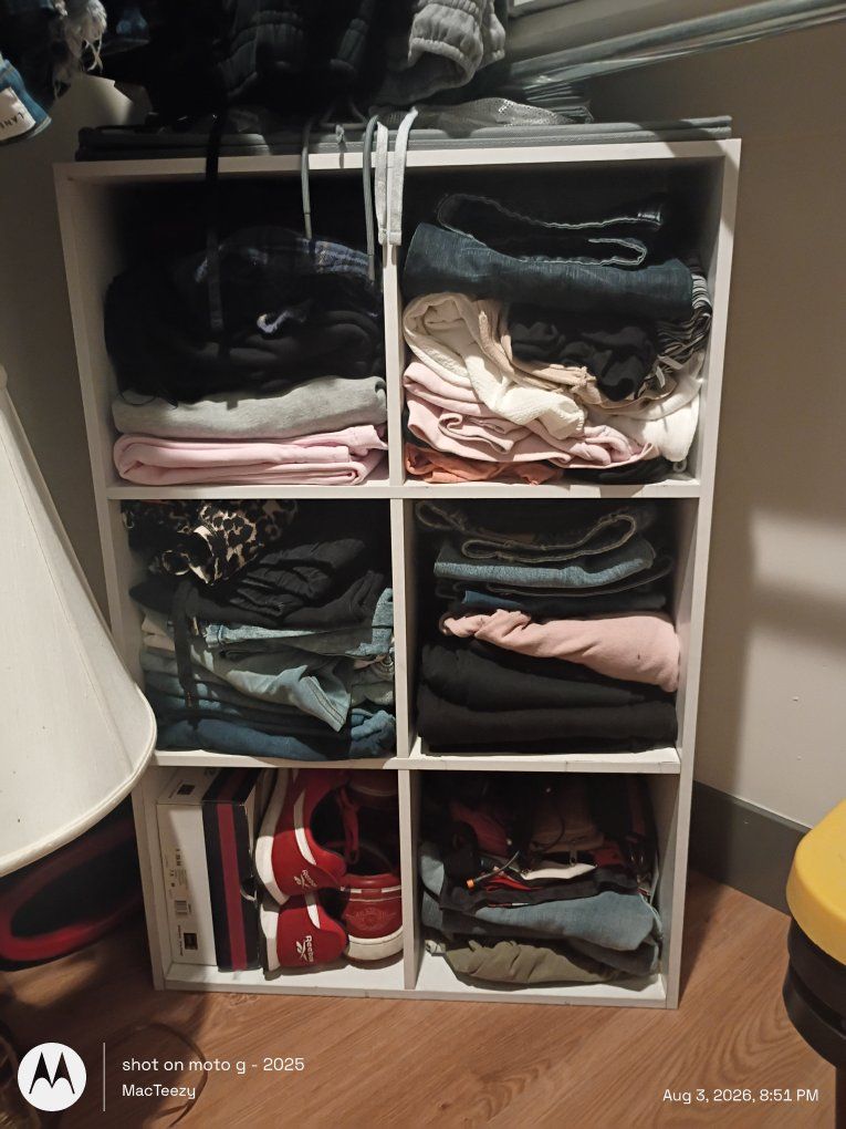 White 6-Cube Storage Organizer Shelf Unit