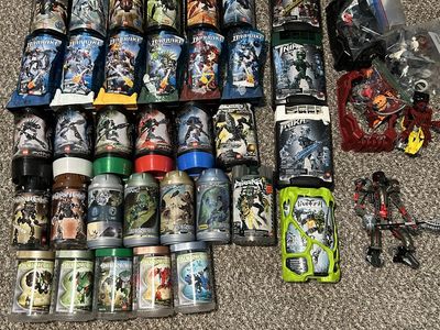 Lego Bionicle lot with instructions and canisters