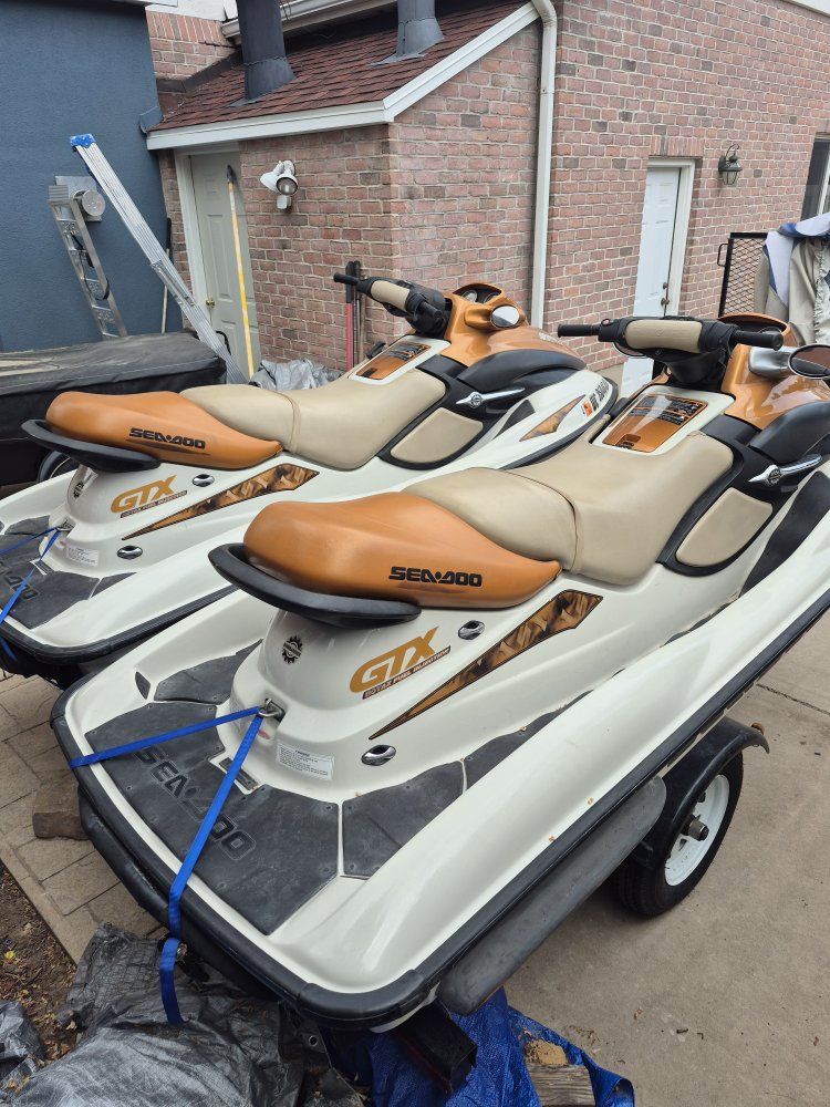 Sea-Doo GTX Personal Watercraft (Set of 2) with Rotax Fuel Injection, includes Trailer.