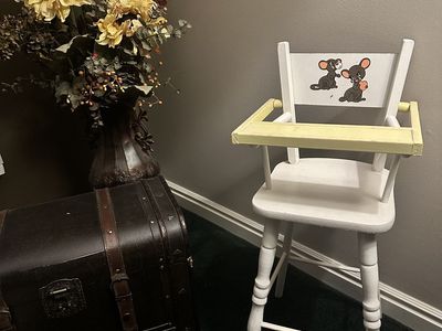 Vintage Wooden Babydoll High Chair