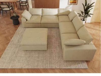 **$30 Delivery Within 30 Miles** 6 Piece Khaki Cloud Modular Sofa