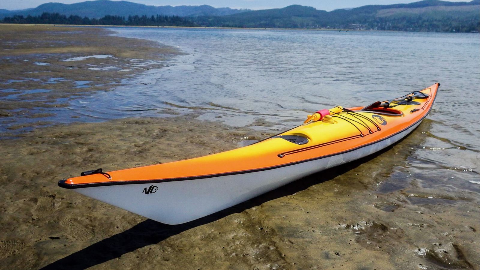 NC19 Expedition sea kayak -- fiberglass composite -- cruising / touring -- complete with extras