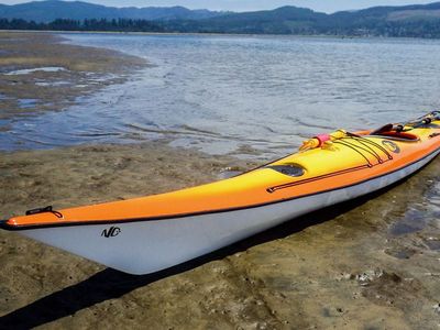 NC19 Expedition sea kayak -- fiberglass composite -- cruising / touring -- complete with extras