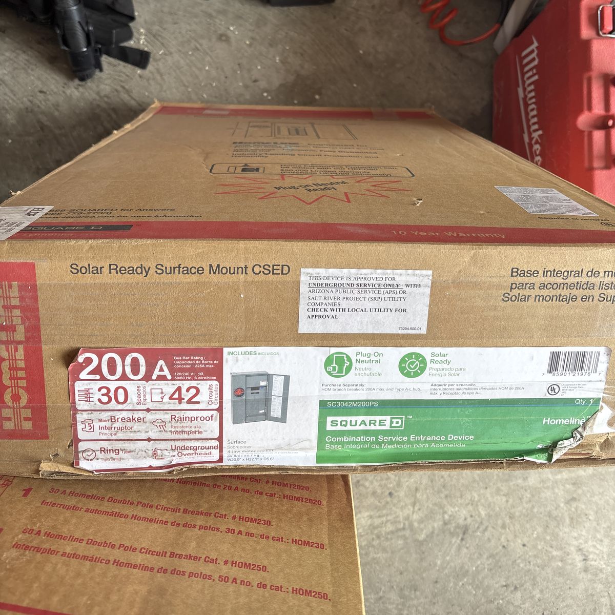 Square D Homeline Solar Ready Surface Mount CSED