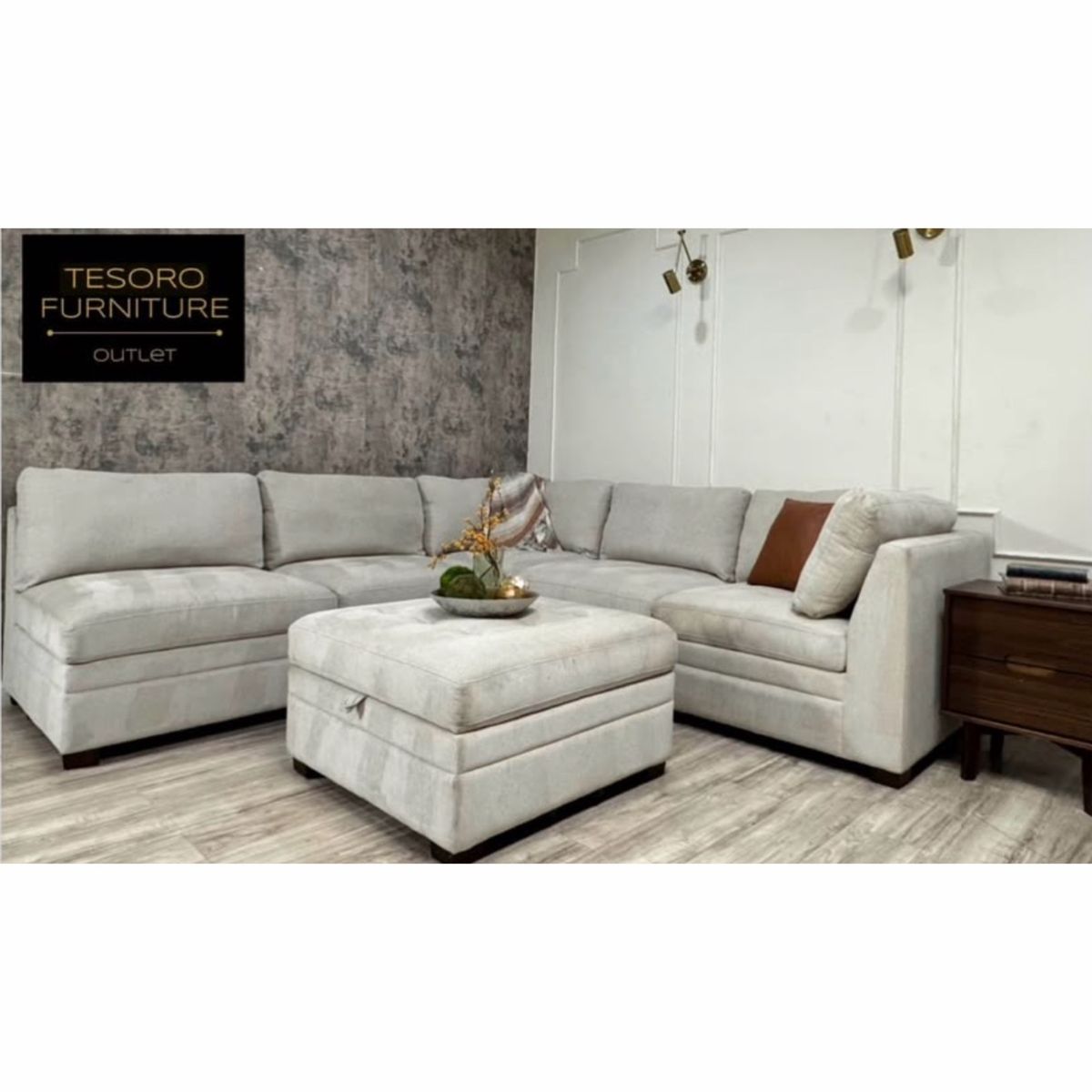 NEW TISDALE BEIGE MODULAR SECTIONAL WE OFFER DELIVERY