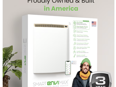 New in Box Envi Smart Max WiFi 1000 -Watt 120V Plug-in Convection Electric Panel Wall Heater