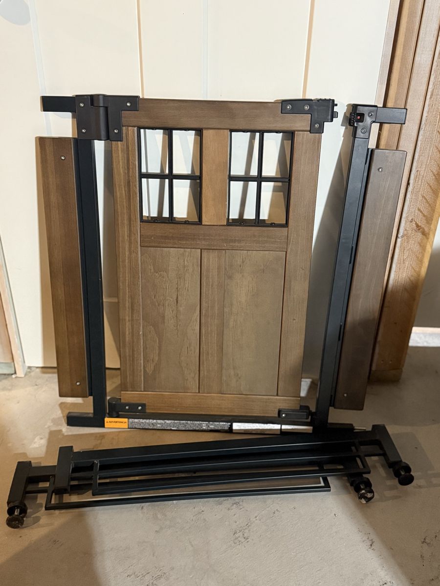 Evenflo Barn Door Walk-Thru Safety Gate - Wood & Metal