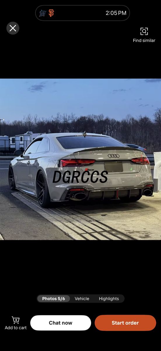 RS5 B9.5 Carbon Fiber Diffuser
