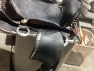 Antique rodeo saddle
