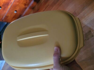 1980s Harvest gold Tupperware Microwave steamer