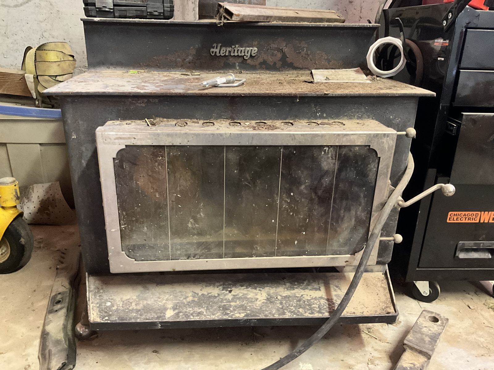 Vintage Heritage Wood Burning Stove Insert with Glass Door