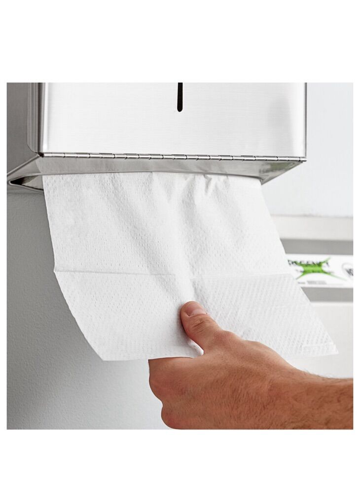 Lavex White M-Fold (Multifold) Towel - 4,000/Case